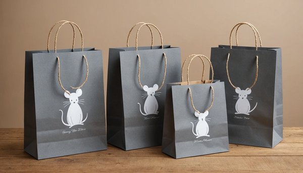 Pochettes cadeaux en kraft gris souris pour une élégance raffinée
